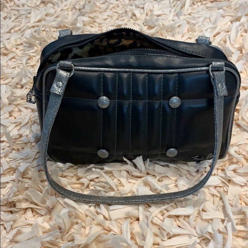 Flat black purse